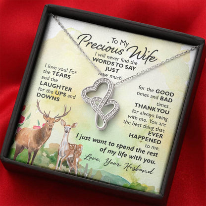 Wife Gift from Husband - Meaningful Jewelry for Valentine’s Day & Special Occasions - Heart-to-heart Pendant Necklace