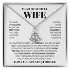 To My Wife Necklace - Romantic Husband to Wife Jewelry for Birthday, Valentine’s Day & Special Celebrations - Anchor Pendant Necklace