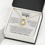 To My Beautiful Wife Necklace - Romantic Everyday Jewelry Gift from Husband for Birthday, Valentine’s Day & Just Because - Forever Love Necklace