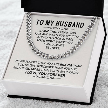 Cuban Link Chain for Husband from Wife – Anniversary, Birthday & Valentine’s Day Gift