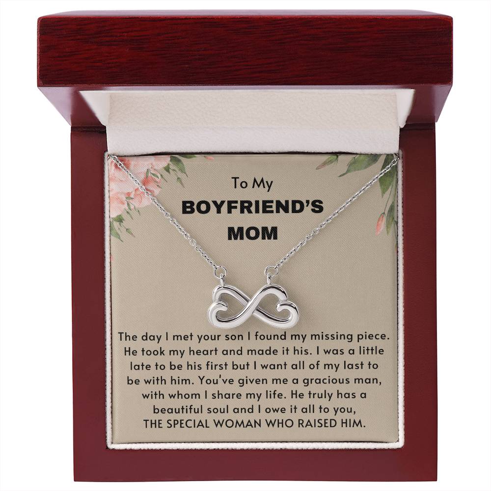 To My Boyfriend's Mom - The day I met your son I found my missing piece- Endless Love Necklace