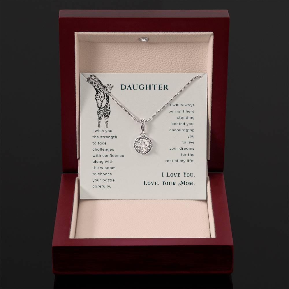 To My Daughter Necklace – Birthday, Graduation Keepsake for Daughter from Mom – Eternal Hope Necklace