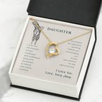 To My Daughter Necklace – Daughter’s Jewelry Gift by Mom – Forever Love Necklace