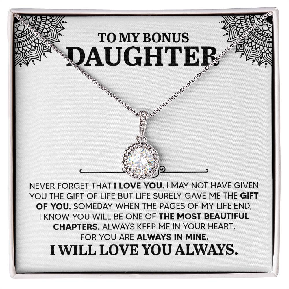 To My Daughter Necklace – Daughter Gift for Valentine’s and Graduation – Eternal Hope Necklace