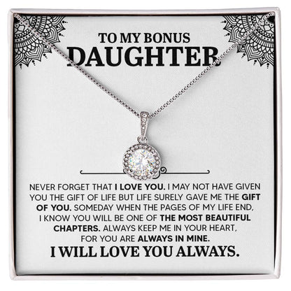 To My Daughter Necklace – Daughter Gift for Valentine’s and Graduation – Eternal Hope Necklace