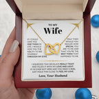 To My Wife Necklace - Romantic Birthday Gift from Husband - Interlocking Hearts Necklace
