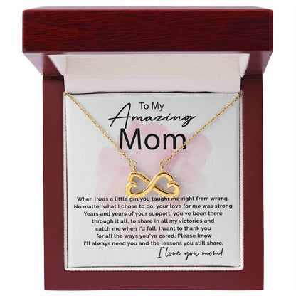 To My Amazing Mom - I Will Always Need You - Endless Love Necklace - Sentimental Gift for Mom