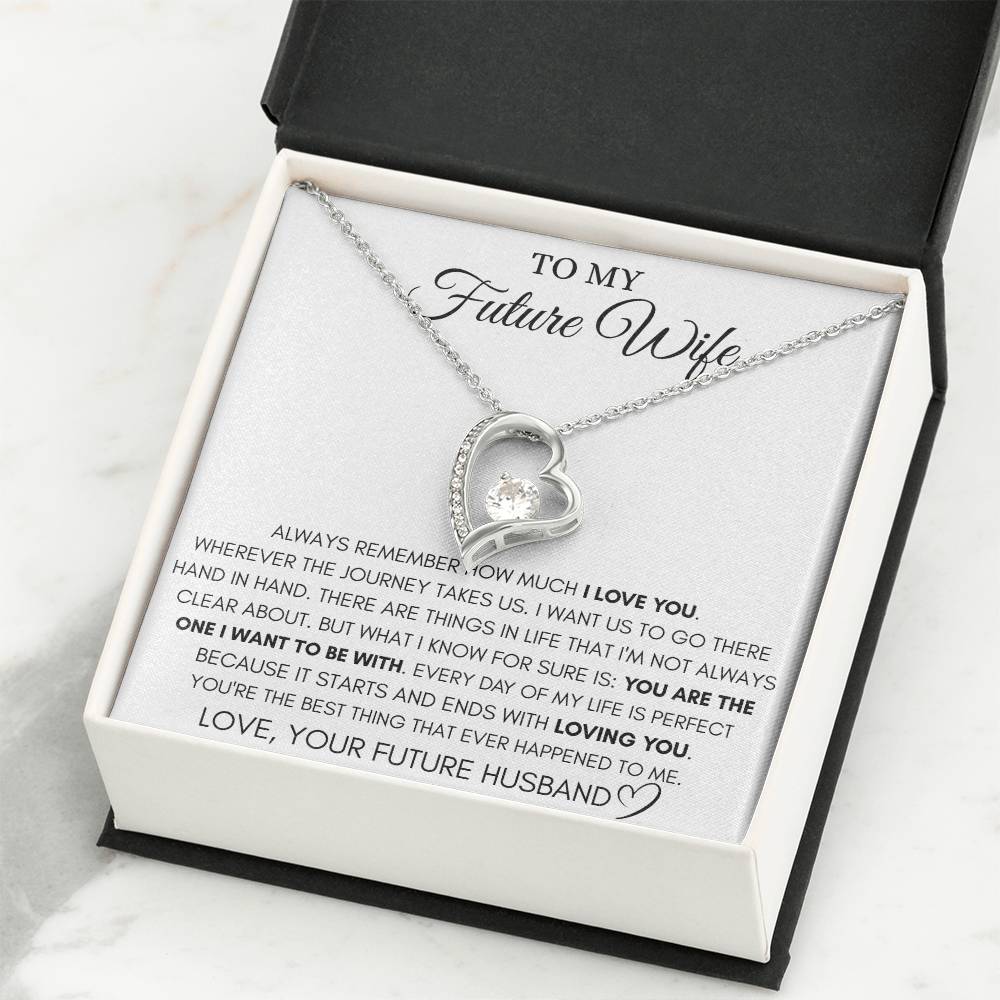 Future Wife Gift - Beautiful Necklace for Girlfriend for Birthday, Christmas & Romantic Moments - Forever Love Necklace