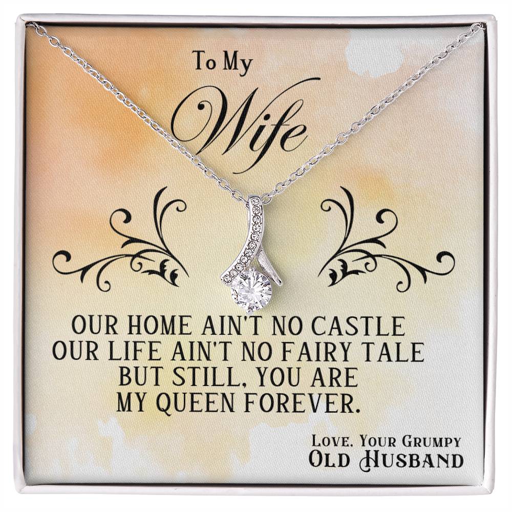 To My Wife Necklace - Sweet Emotional Gift for Wife from Husband on Birthday, Anniversary & Valentine’s Day - Alluring Beauty Necklace