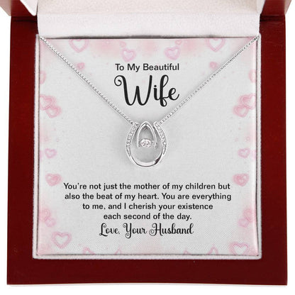 Wife Birthday Gift from Husband - Romantic Jewelry for Valentine’s Day & Anniversaries - Lucky In Love Necklace