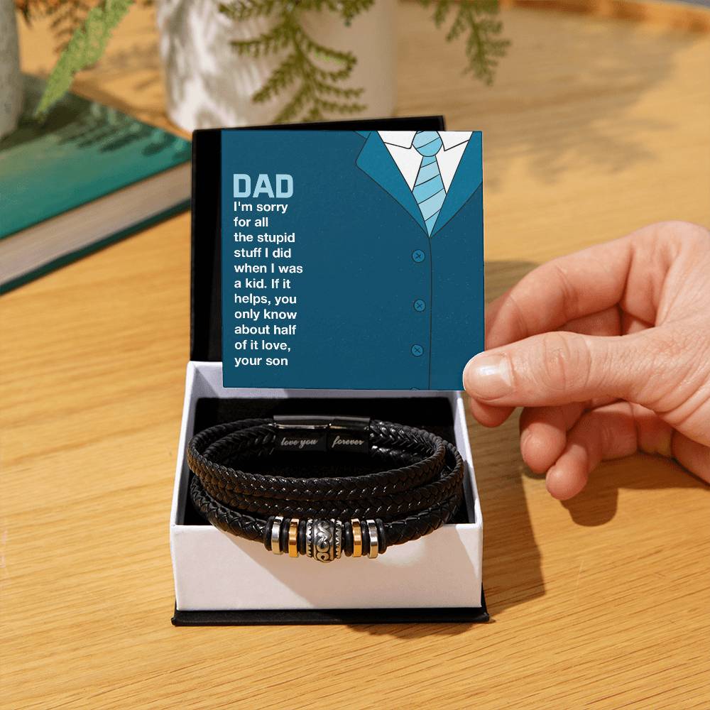 Dad You only know about half of it love - Gift from Son to Dad - Love You Forever Bracelet