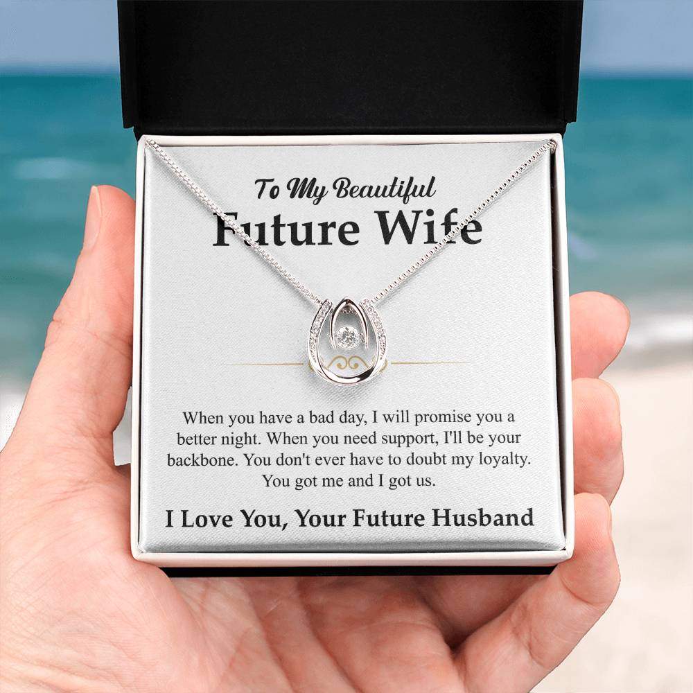 To My Future Wife Necklace - Best Romantic Jewelry Gift for Special Occasions & Love Appreciation - Lucky In Love Necklace