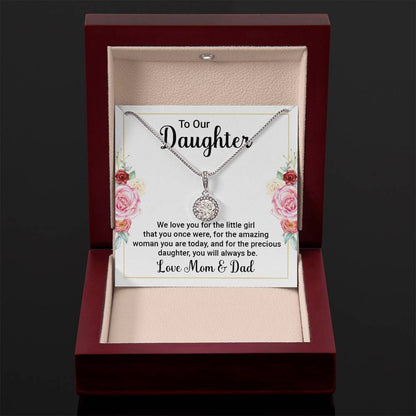 To Our Daughter Necklace – Daughter Graduation & Birthday Present from Mom and Dad – Eternal Hope Necklace