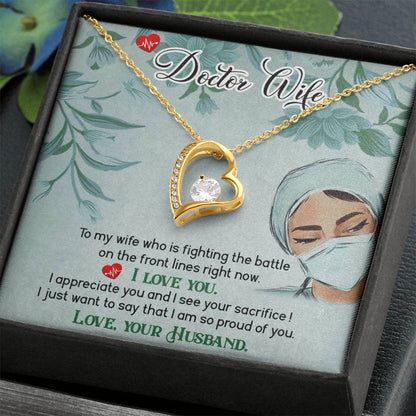 Romantic Surprise Gift for Doctor Wife - Jewelry from Husband for Valentine’s Day - Forever Love Necklace