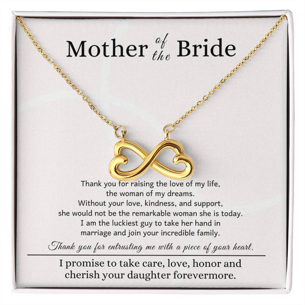 Mother of the Bride Gift from Son In Law - Thank you for raising the love of my life - Endless Love Necklace