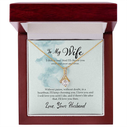 Best Gift for Wife from Husband - Emotional Love Jewelry for Birthday, Valentine’s Day, Anniversary & Christmas - Alluring Beauty Necklace