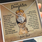 To My Daughter Necklace - I am so proud to be your father - Daughter Gift from Dad - Love Knot Necklace
