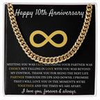 10 Year Anniversary Necklace for Him, Stylish Gift to Celebrate Ten Years of Love, Heartfelt Keepsake for Cherished Memories