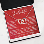 To My Soulmate Necklace - Special Gift for Birthday & Valentine’s Day - Interlocking Hearts Necklace