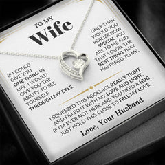 Romantic Wife Necklace Gift, Anniversary, Birthday & Valentine’s Surprise, To My Beautiful Wife