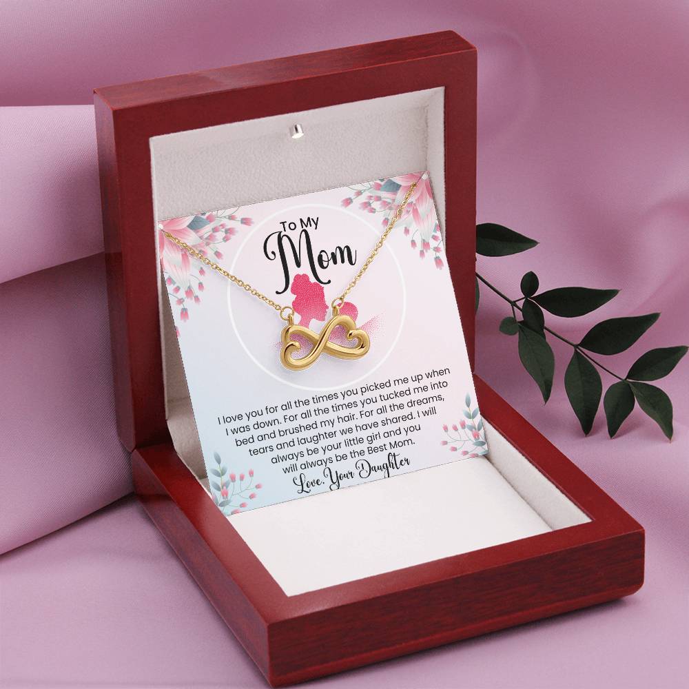 To My Mom - I Will Always Be Your Little Girl - Endless Love Necklace - Special Gift for Mom from Daughter