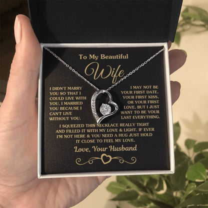 To My Wife Gift from Husband - Romantic Jewelry for Birthday & Anniversary Celebrations - Forever Love Necklace