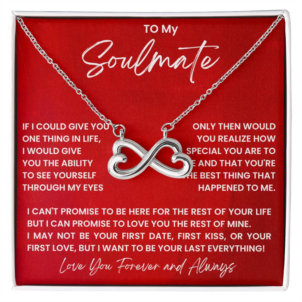 To My Soulmate Necklace - Unique Soulmate Gift for Her for Birthdays & Surprise Moments - Endless Love Necklace