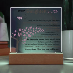 Birthday Gift for Daughter, Acrylic Plaque for Daughter, To My Daughter