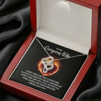 To My Gorgeous Wife - Every time I see you - Heart-to-heart Pendant Necklace