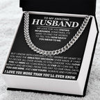 Romantic Husband Gift from Wife – Cuban Link Chain