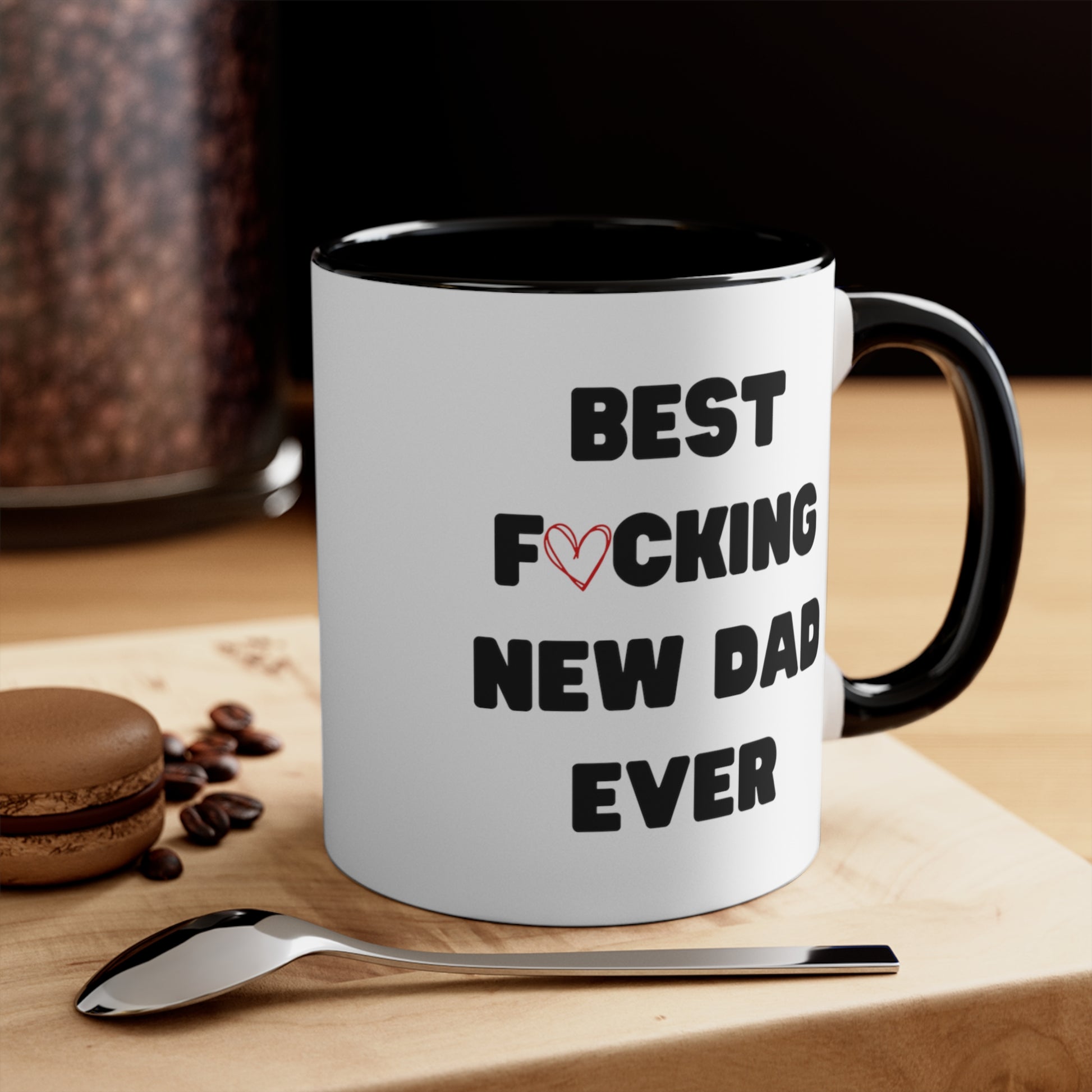 Best Fucking New Dad Ever Accent Coffee Mug, 11oz