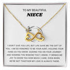 To My Beautiful Niece - I am so honored to be you aunt - Gift for Niece from Aunt - Endless Love Necklace