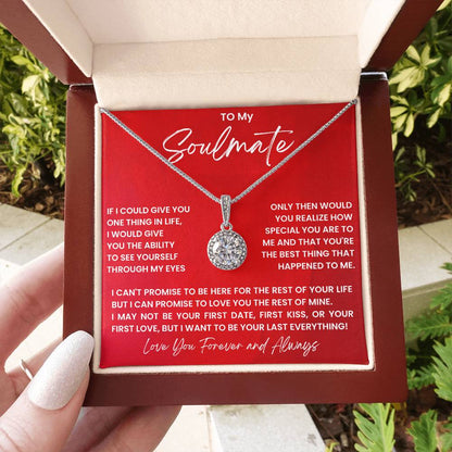 To My Soulmate Necklace - Soulmate Gift for Her for Valentine’s Day & Every Day Love - Eternal Hope Necklace