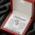 To My Soulmate Necklace - Gift for Celebrating Love on Valentine’s Day & Special Days - Heart-to-heart Pendant Necklace
