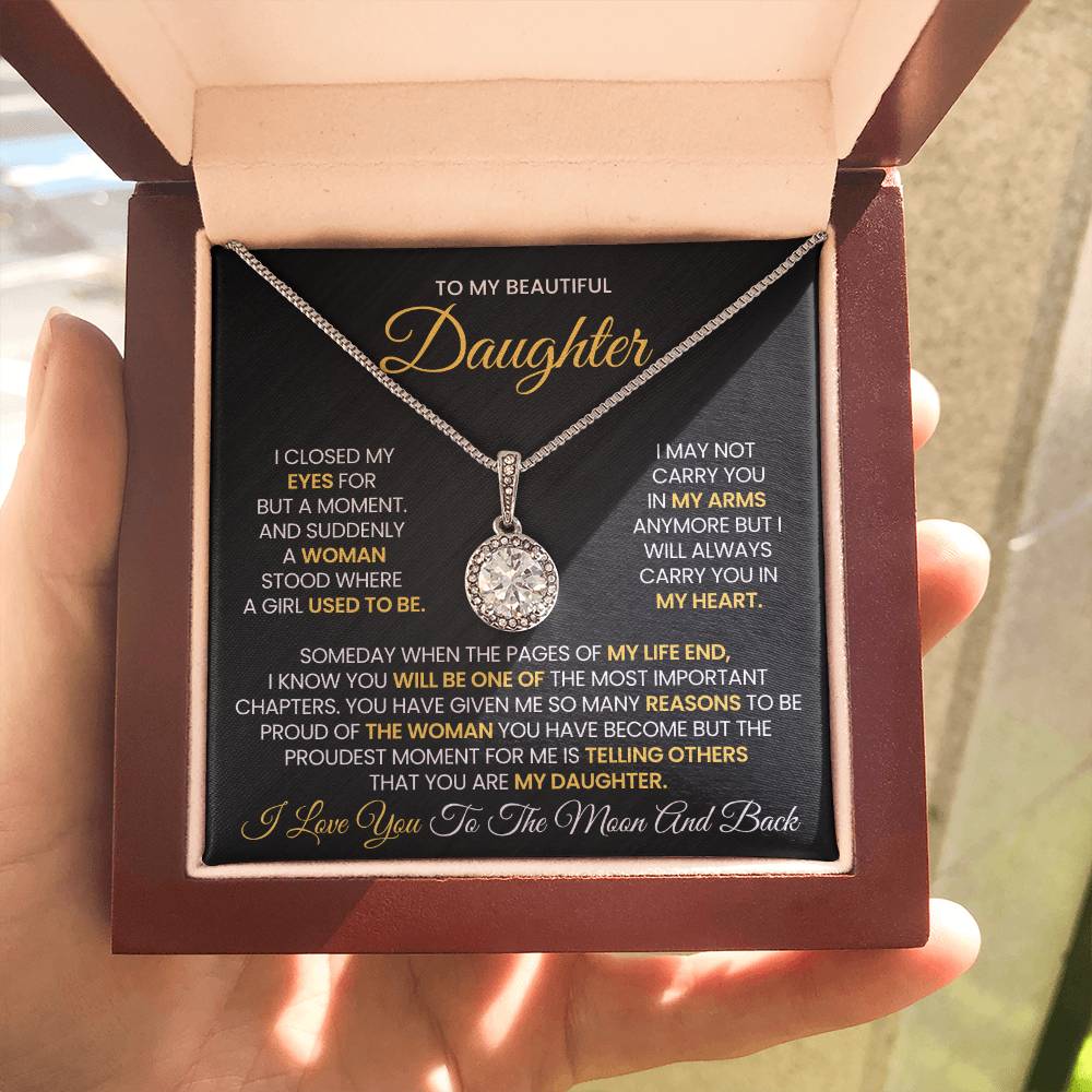 To My Daughter Necklace - Unique Daughter Gift for Christmas & Special Days - Eternal Hope Necklace