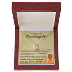 To My Granddaughter Necklace – Gift for Granddaughter’s Birthday and Graduation from Grandpa – Crown Pendant Necklace