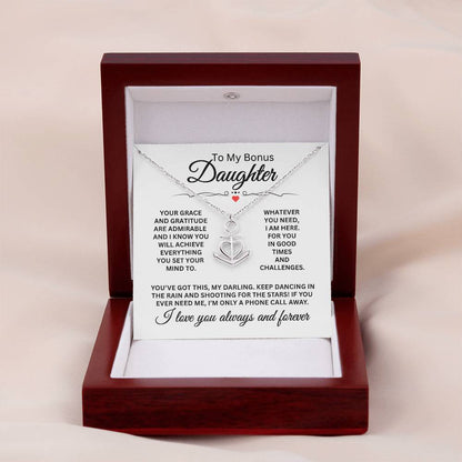To My Daughter - I love you always and forever - Anchor Pendant Necklace Gift for Daughter