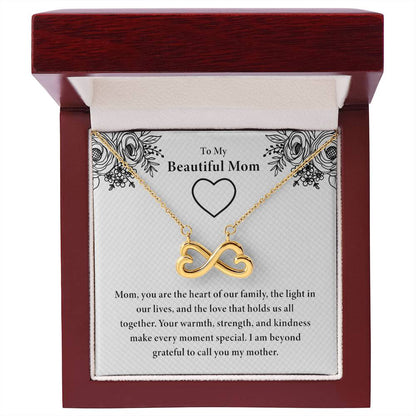 To My Beautiful Mom - You Are The Heart Of Our Family - Endless Love Necklace - Unique Gift For Mom