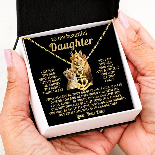 To My Daughter Necklace - Father to Daughter Gift for Graduation, Birthday & Big Life Moments - Anchor Pendant Necklace