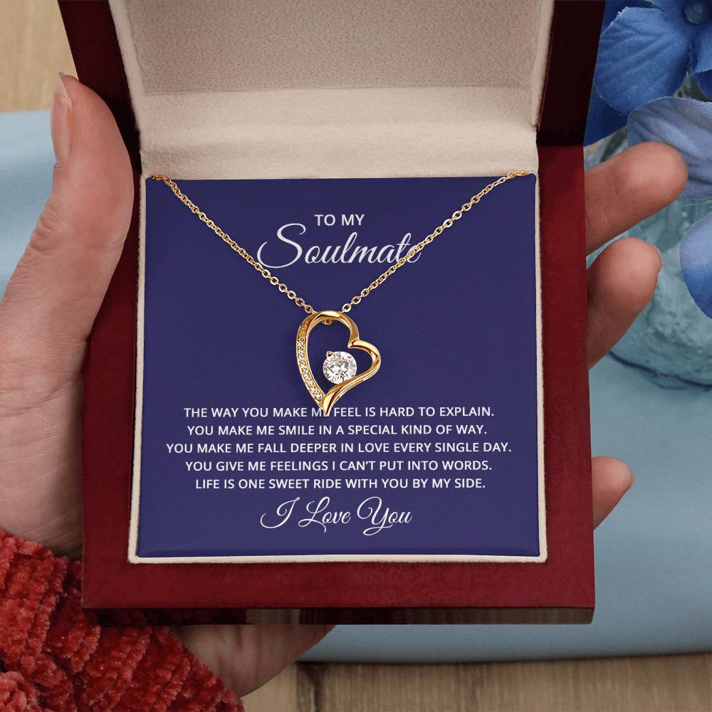 To My Soulmate Necklace - Best Gift for Soulmate for Valentine’s Day & Beyond - Forever Love Necklace
