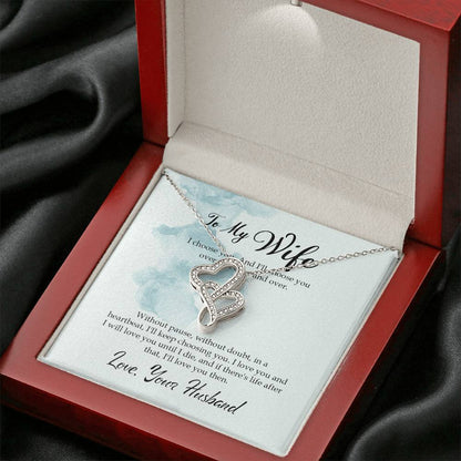 Best Gift for Wife from Husband - Emotional Love Jewelry for Birthday, Valentine’s Day, Anniversary & Christmas - Heart-to-heart Pendant Necklace