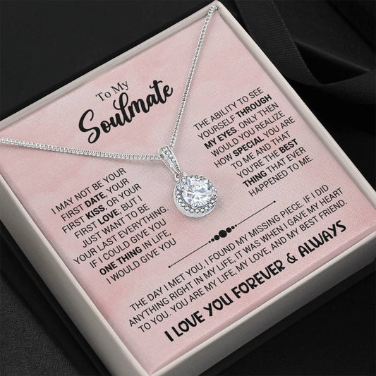 To My Soulmate Necklace - Soulmate Jewelry Gift for Valentine’s Day, Birthday & Romantic Celebrations - Eternal Hope Necklace