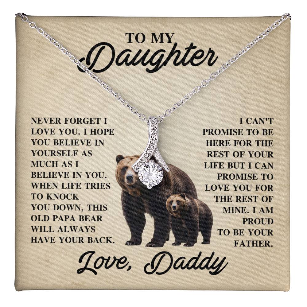 To My Daughter Necklace - Best Gift for Daughter from Dad - Alluring Beauty Necklace