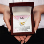 To My Sister - Gift for Sister - A sister is a forever friend - Interlocking Hearts Necklace