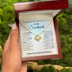 Soulmate Necklace Gift - Romantic Jewelry for Valentine’s Day & Sweet Surprise Gifting - Love Knot Necklace