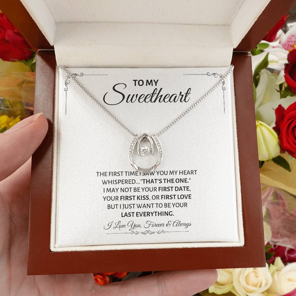 To My Sweetheart Necklace - Gift for Love on Valentine’s Day & Special Days - Lucky In Love Necklace
