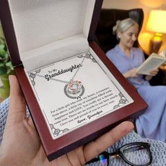 Heartfelt Necklace Gift for Granddaughter, Timeless Jewelry for Special Moments, Crown Pendant Necklace, To My Beautiful Granddaughter