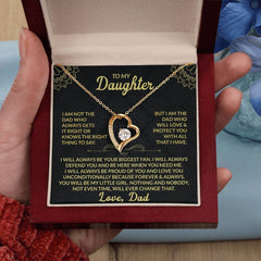 Father Daughter Chain Necklace, Special Jewelry Gift with Loving Message, Timeless Keepsake for Her, To My Daughter