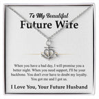 Future Wife Gift - Beautiful Necklace for Girlfriend for Birthday, Christmas & Romantic Moments - Anchor Pendant Necklace