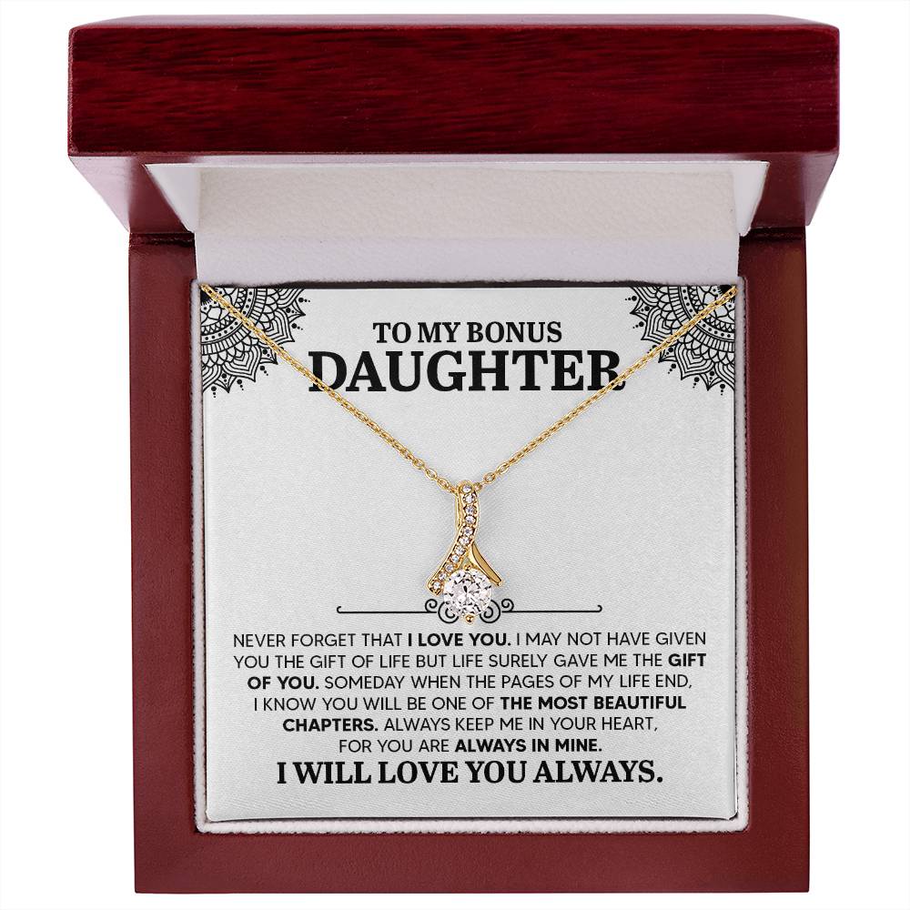 To My Daughter Necklace – Birthday Christmas Gift Necklace for Daughter – Alluring Beauty Necklace